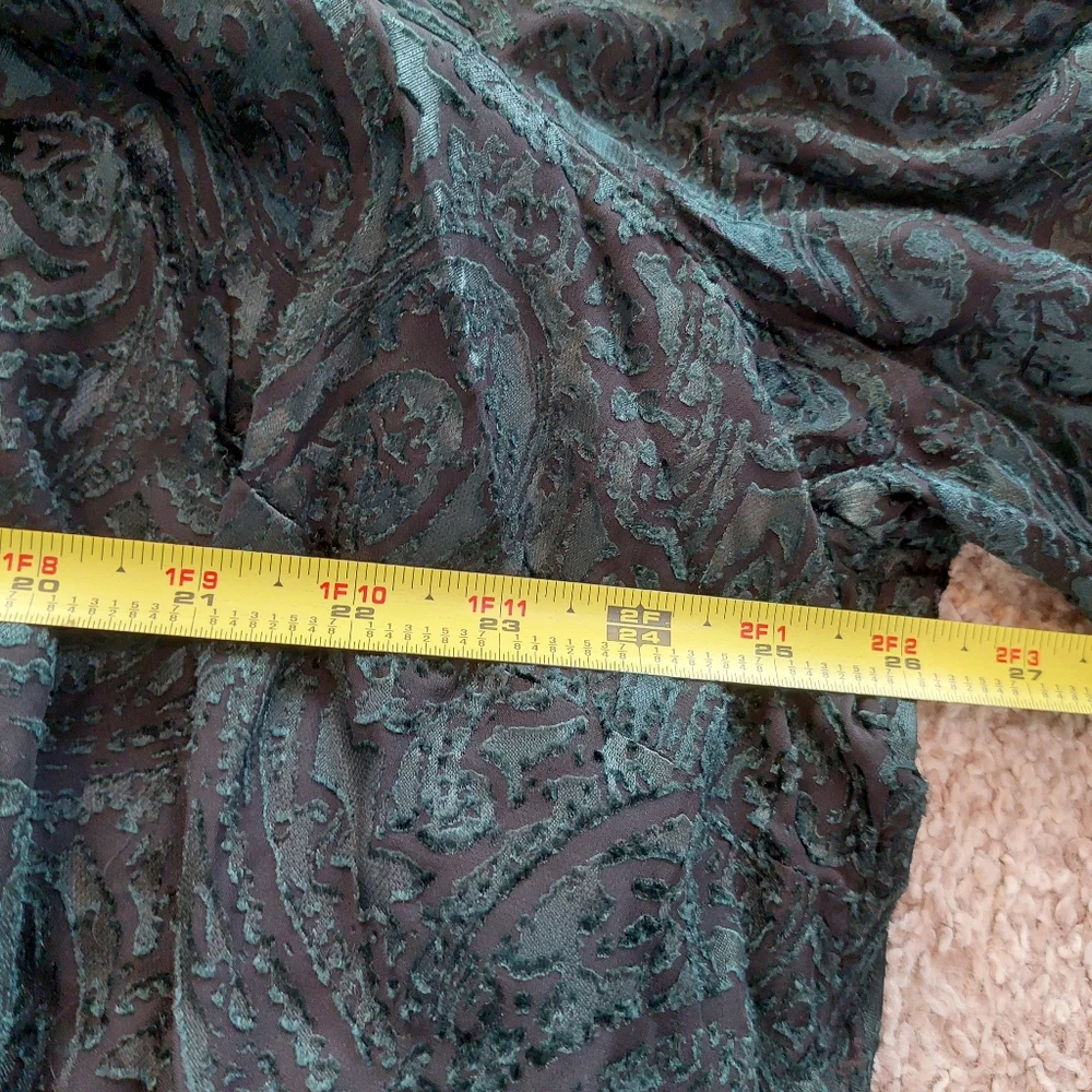 J.Jill Paisley Print Velvety Green‎ Midi Dress Size 4X